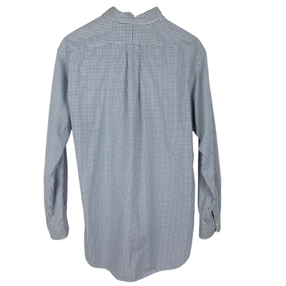 Vintage 90s Ralph Lauren Blue White Checked Preppy Classic Fit Shirt Sz 16 32/33 - Picture 5 of 9